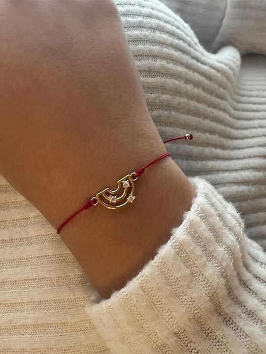 Rainbow Bracelet Made of Gilded Silver