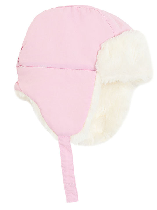 Kinder Mütze Stoff Rosa