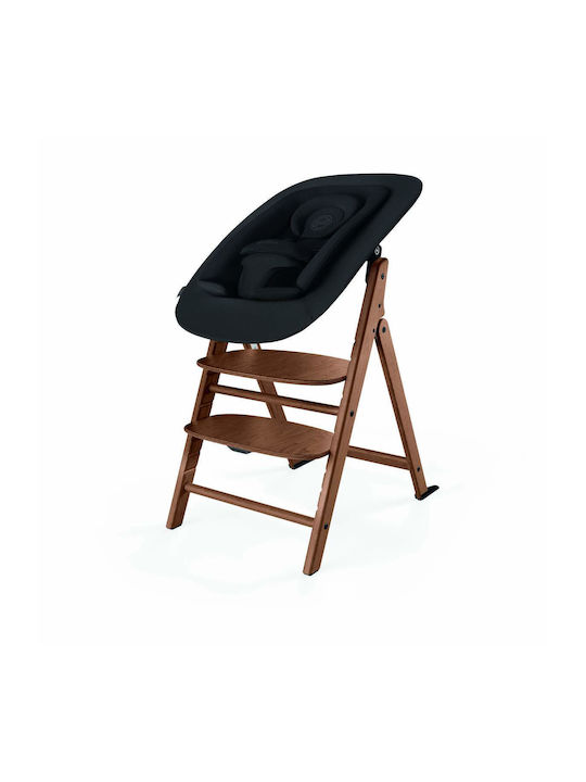 Cybex Click & Fold Foldable Baby Highchair 4 in 1 with Adjustable Height All Natural Dark