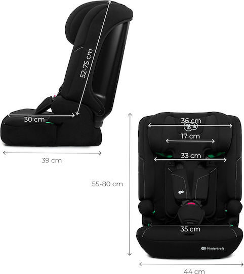 Kinderkraft I-comfy Baby Car Seat High-back Booster i-Size Black