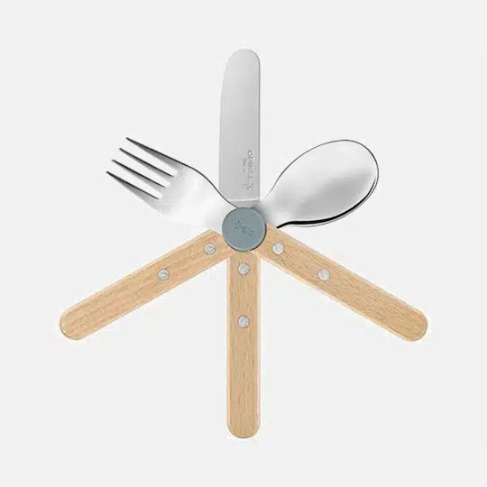 Opinel Baby Cutlery Set from Plastic for 6+ Months Multicolour 3 Pieces
