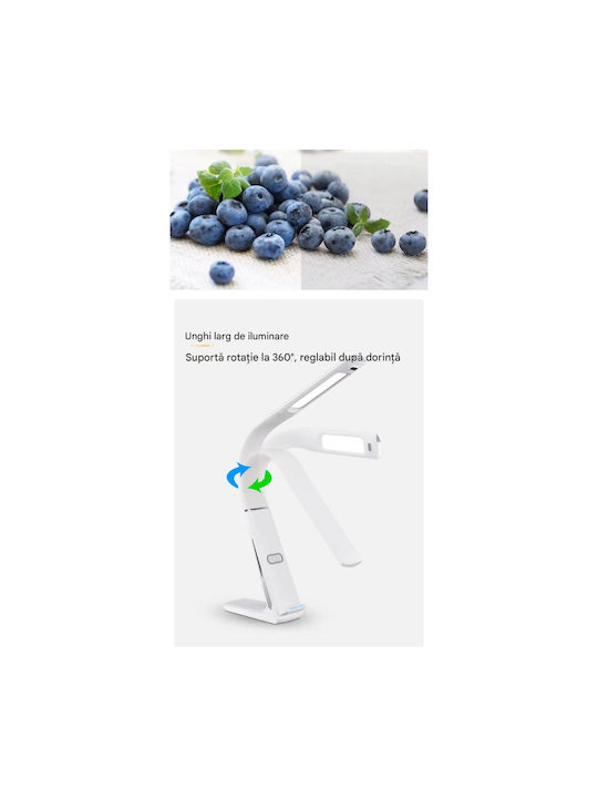 LED Schreibtischlampe mit flexiblem Arm in Weiß Farbe