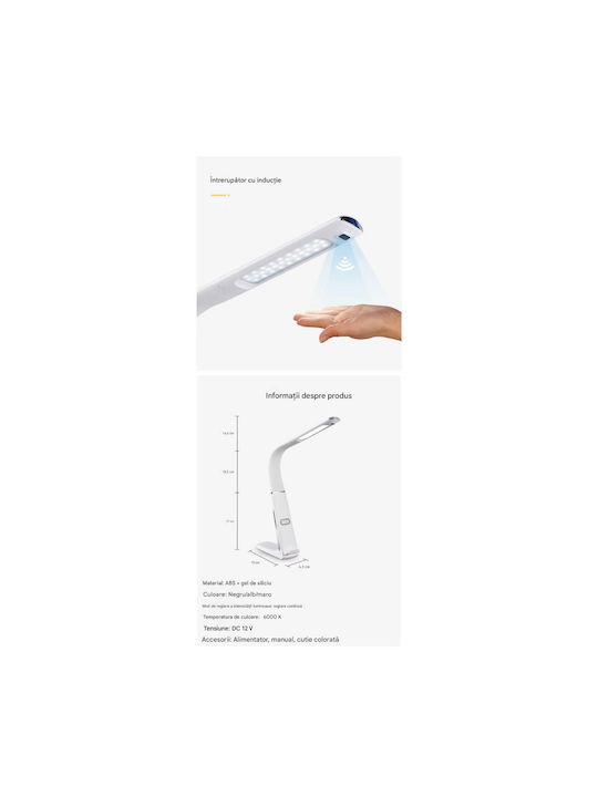 LED Schreibtischlampe mit flexiblem Arm in Weiß Farbe
