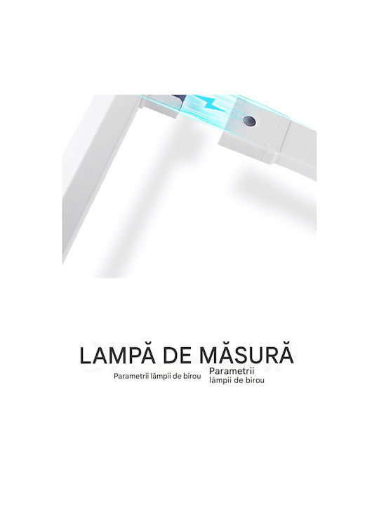 LED Office Lamp with Flexible Arm in Gray Color