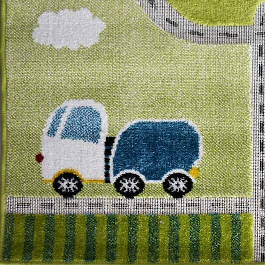 Saray Home 3d City Adventure Covor Pentru Copii Verde 80x150cm Covor-Pată