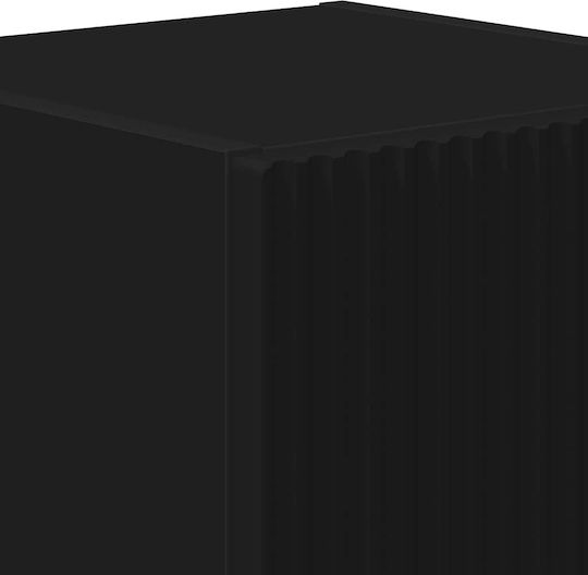 Wall Living Room Cabinet Made of Particle Board Black 30x31x40cm
