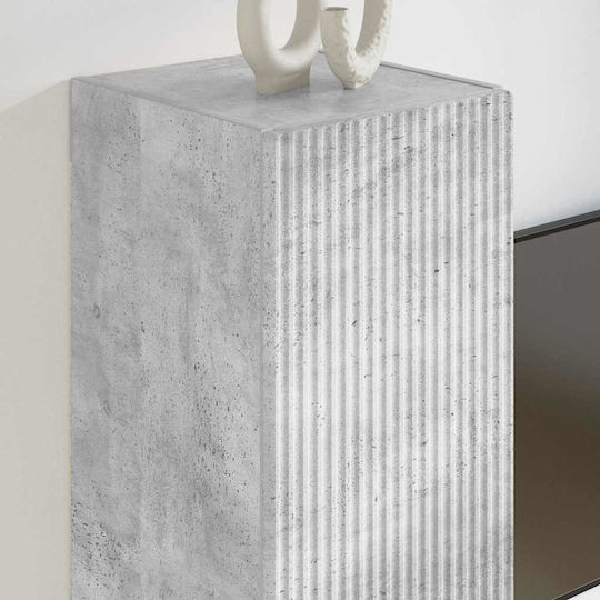 Wall Living Room Cabinet Made of Particle Board Concrete 30x31x60cm