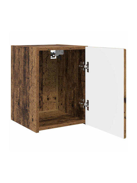 Wall Mounted Living Room Cabinet Made of Particle Board Old Wood 30x31x40cm