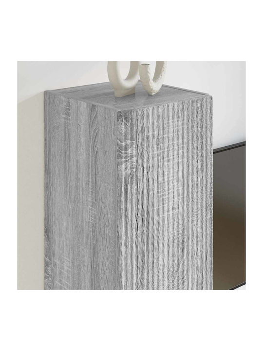 Wand-Kremlampe Wohnzimmer aus Spanplatte Grau Sonom 30x31x60cm