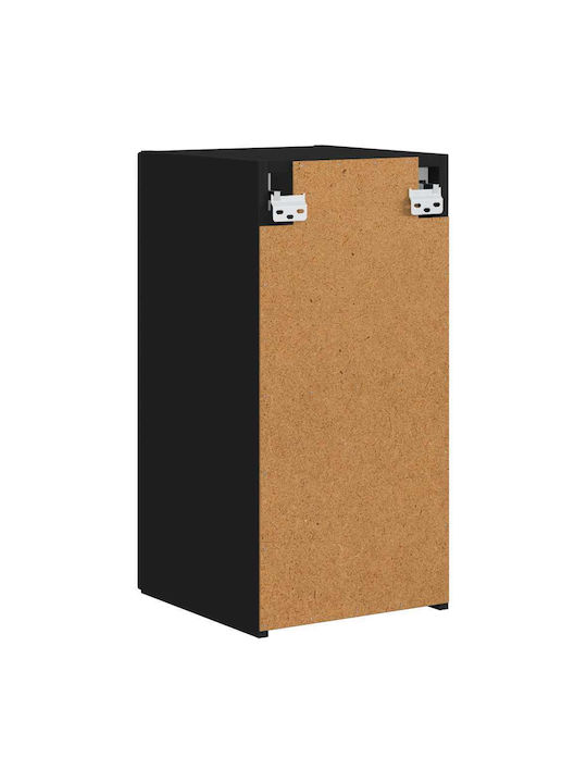 Wall Living Room Cabinet from Particle Board Black 30x31x60cm