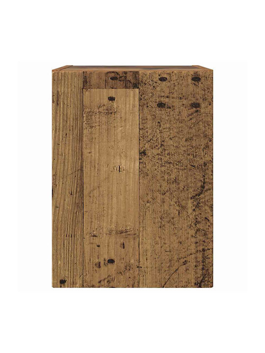 Wall Mounted Living Room Cabinet Made of Particle Board Old Wood 30x31x40cm
