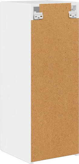 Wall Living Room Cabinet made of Particle Board Bright White 30x31x80cm