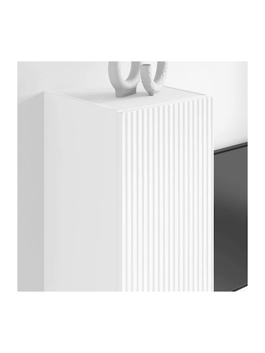 Wall Living Room Cabinet made of Particle Board White 30x31x100cm