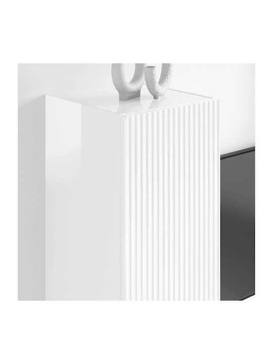 Wall Living Room Cabinet made of Particle Board Bright White 30x31x100cm