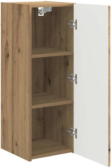 Dulap Suspendat pentru Sufragerie din Placă Aglomerată, Culoare Nuc, 30x31x80 cm