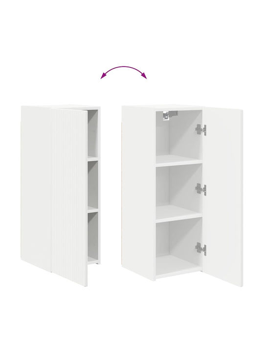 Wand Wohnzimmer Schrank aus Spanplatte Weiß 30x31x80cm
