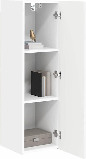 Hängeschrank fürs Wohnzimmer aus Spanplatte Weiß 30x31x100 cm