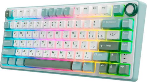 Royal Kludge R75 Gaming Μηχανικό Πληκτρολόγιο 75% με Custom Silver διακόπτες και RGB φωτισμό (Αγγλικό US) Μπλε