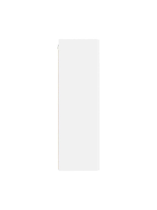 Wall Living Room Cabinet made of Particle Board White 30x31x100cm