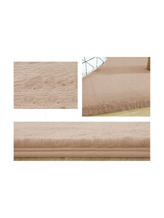 Strado Teppich Rechteckig Synthetisch,Polyester/Cotton/Leather Light Camel (beige)