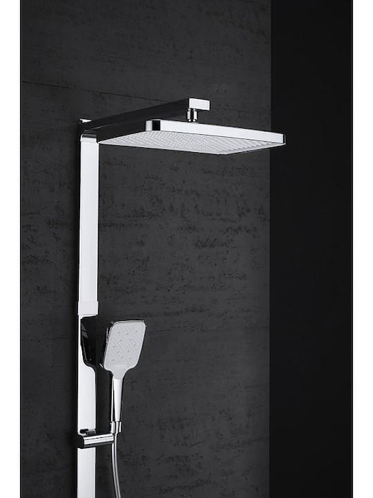 Inter Ceramic Shower Column with Mixer Gray