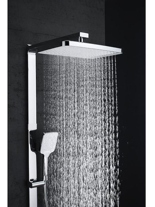 Inter Ceramic Shower Column with Mixer Gray