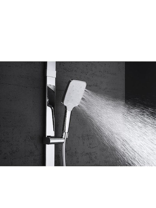 Inter Ceramic Shower Column with Mixer Gray