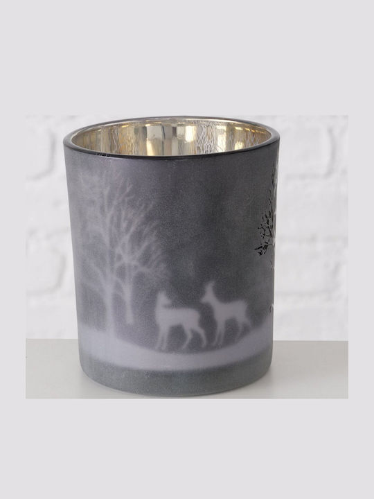 MSA Kerzenhalter Glas in Gray Farbe 1Stück