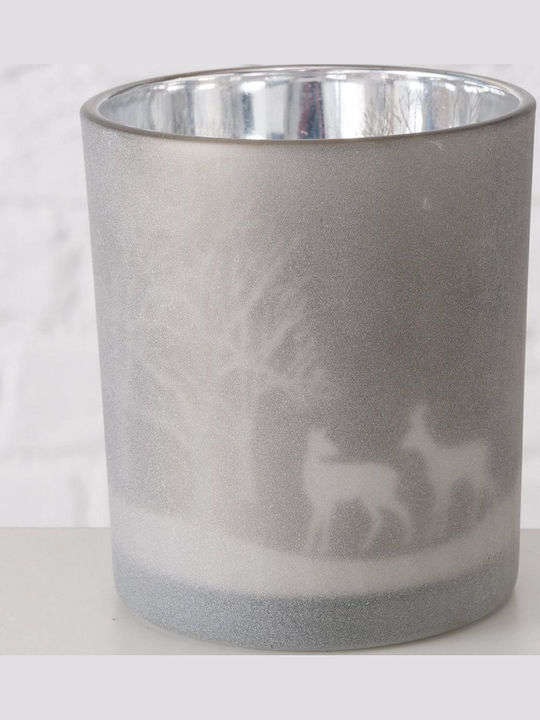 MSA Kerzenhalter Glas in Gray Farbe 1Stück