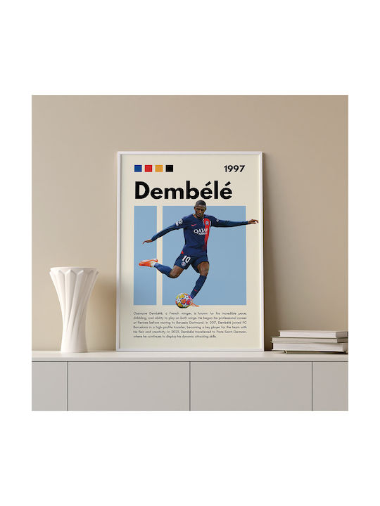 Poster Dembele Sc088 21cm X 30cm Premium Μαύρο Ξύλινο Κάδρο