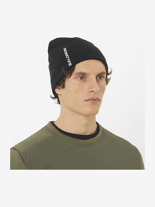 Beanie Ανδρικός Σκούφος Πλεκτός σε Μαύρο χρώμα