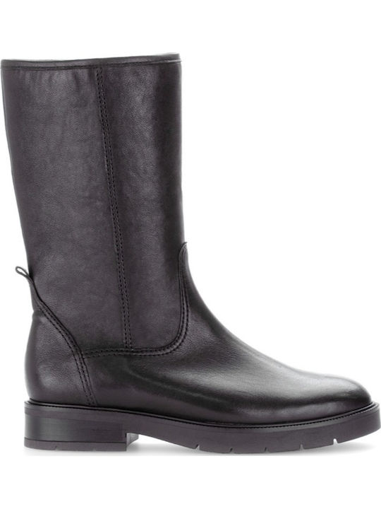 Leder Damenstiefel Schwarz