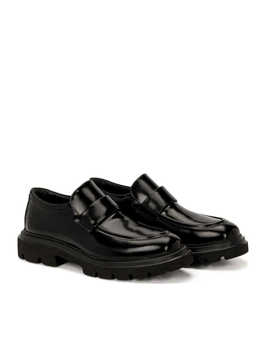 Leder Herren Mokassins in Schwarz Farbe