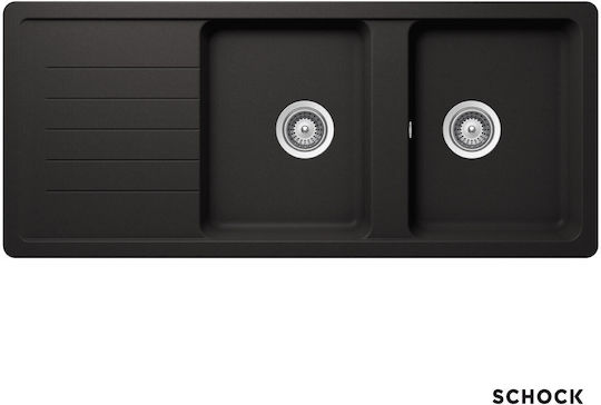 Schock 110-31300-1401 Ентов Кухненска Мивка от Синтетичен Гранит М116xШ50см Черен Schock 110-31300-1401 Ентов Кухненска Мивка от Синтетичен Гранит М116xШ50см Черен
