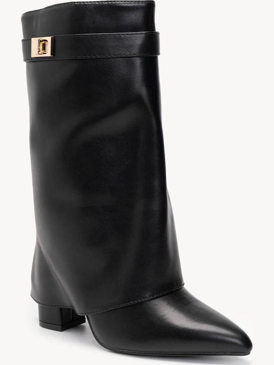 Black Ankle Boots Stable Square Heel
