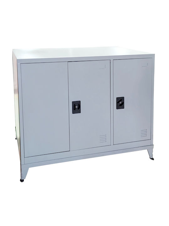 Metallic Shoe Organizer Gray 120x45x100cm