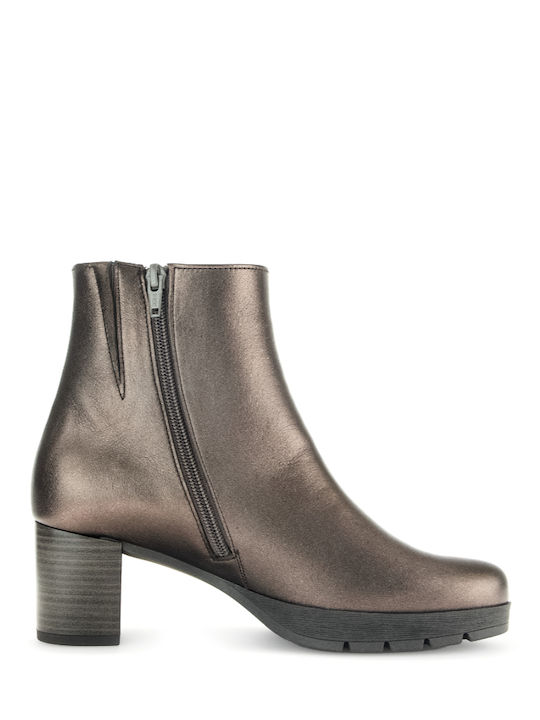 Leather Women's Ankle Boots Brown