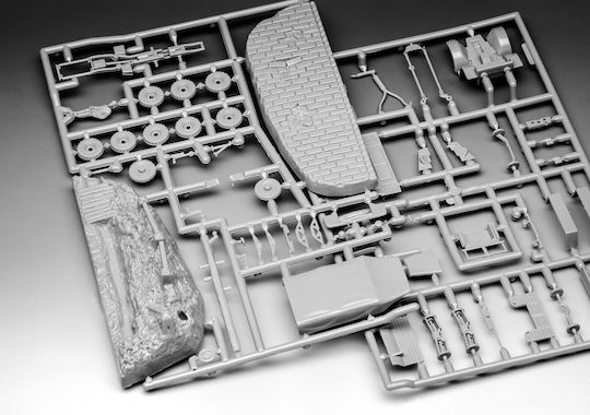 Assembly Model Revell Starter Kit Truck Krupp Protze Kfz 69 3.7cm 61 Pieces