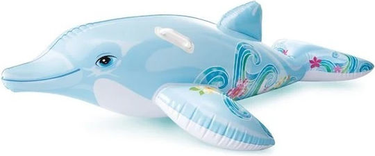 Saltea Gonflabilă Pentru Copii Ride On Delfin Albastru Deschis 175x66cm