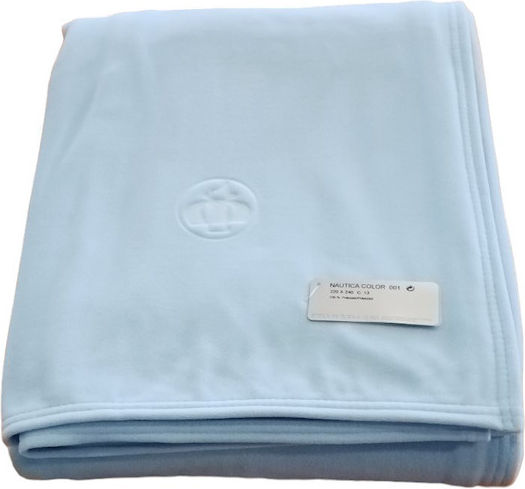 Manterol Casa Nautica Blanket Spanish Fleece Double 220x240cm Light Blue