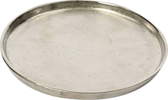 Δισκος Μεταλλικος Ασημι Χρωμα 35cm 35x2.5x35cm Μονόχρωμο Kaeming