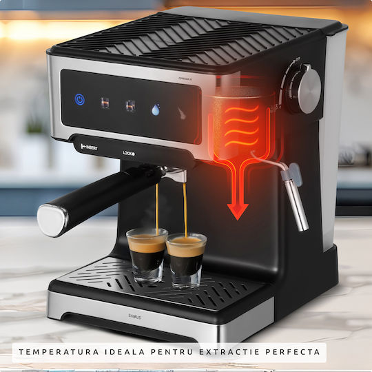 Samus Espressia 20 Mașină de Espresso 1150W Presiune 20bar Neagră