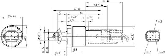 Pressure Switch Brake Hydraulics Bosch 0 265 005 303