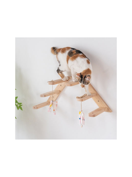 Cat Climbing Ladder Nextdeco Natural Solid Wood H24x29.5x22cm