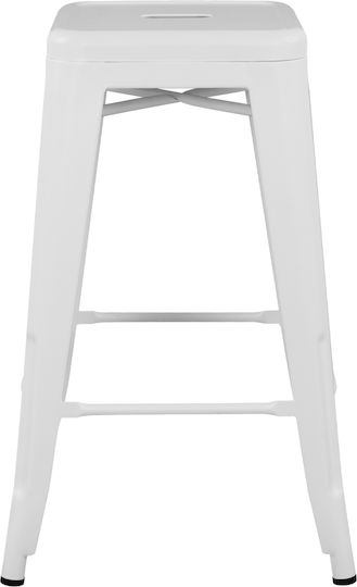 Табуретка Бар За външна употреба MELITA Бял 1бр 43x43x67см