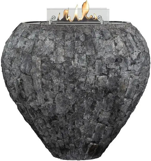 Panthermica Internal / Outdoor Floor Bioethanol Fireplace Gray 85x90x40cm