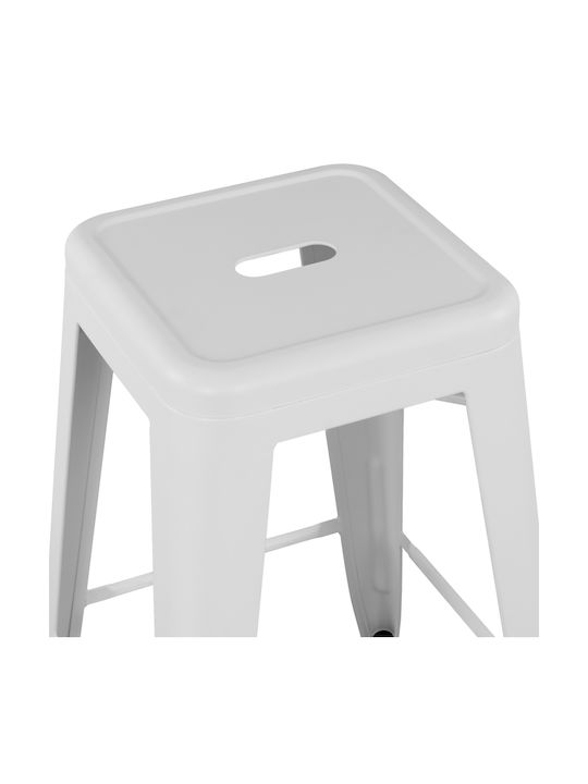 Stool for Bar Outdoor MELITA White 43x43x67cm