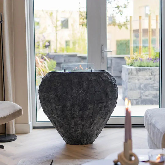 Panthermica Internal / Outdoor Floor Bioethanol Fireplace Gray 85x90x40cm