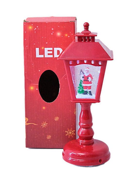 Ornament de Crăciun Lanternă Luminat cu Moș Crăciun 1buc