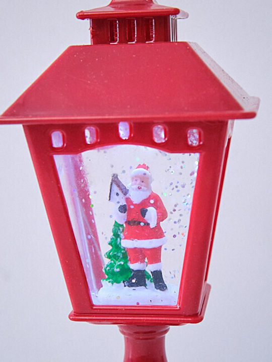 Ornament de Crăciun Lanternă Luminat cu Moș Crăciun 1buc